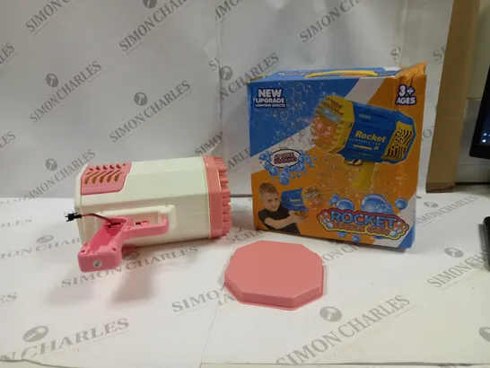 BOXED ROCKET BUBBLE GUN PINK/WHITE 