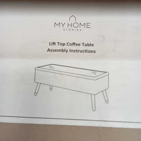 MY HOME STORIES COFFEE TO DESK TABLE WITH STORAGE - PINK