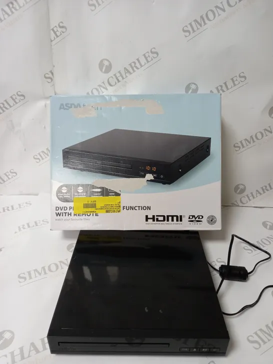 ASDATECH HDMI DVD PLAYER WITH REMOTE IN BLACK