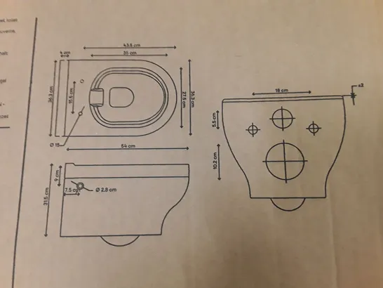 BOXED GOODHOME CAVALLY WALL-HUNG TOILET 