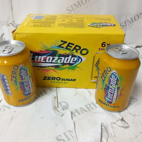 APPROXIMATELY 16 CANS OF LUCOZADEZERO SUGAR TROPICAL 330ML