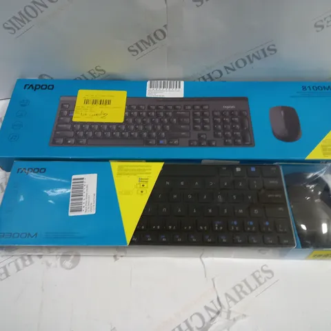 2 RAPOO KEYBOARDS, 8100M AND 9300M 