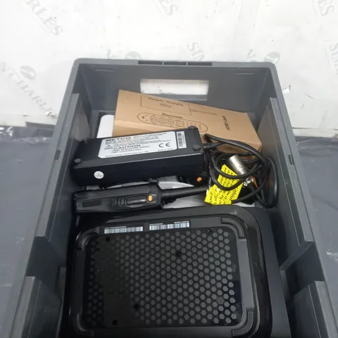 APPROXIMATELY 10 ASSORTED ELECTRICAL PRODUCTS TO INCLUDE SKY BOXES , HDMI LEEDS ,  WALKIE TALKIE , ETC 