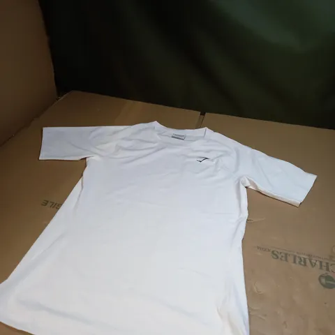 WHITE GYMSHARK GYM TOP SIZE M 