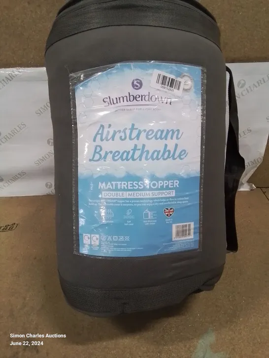 BRAND NEW SLUMBERDOWN AIRSTREAM BREATHABLE MATTRESS TOPPER TO FIT DOUBLE BED 