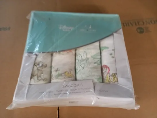 DISNEY BABY SET OF 4 120X120CM SWADDLES