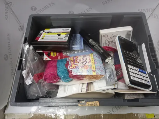 BOX OF APPROXIMATELY 20 ASSORTED HOUSEHOLD PRODUCTS, TO INCLUDE CASIO, HAYNER, PENTEL, ETC