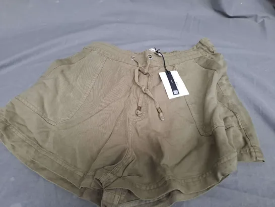 RIVER ISLAND KHAKI WOMENS SHORTS - UK 14