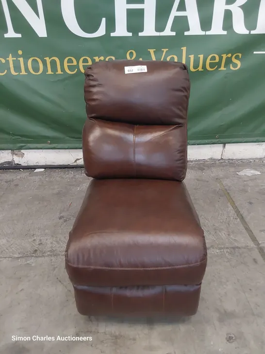 DESIGNER CELINE ARMLESS UNIT CHESTNUT LEATHER 