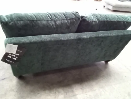 QUALITY THE LOUNGE CO DESIGNER 2 SEATER SOFA - DARK GREEN FABRIC 