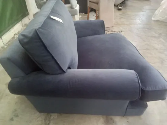 DESIGNER THE LOUNGE COMPANY MADE SMALL ARMCHAIR - DARK BLUE FABRIC