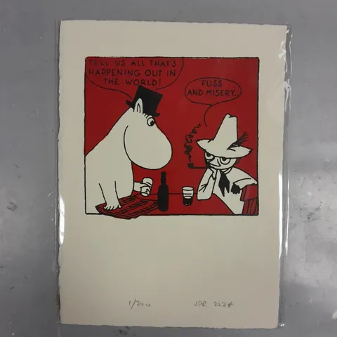 MOOMIN FUSS AND MISERY LIMITED EDITION ART PRINT #1/200