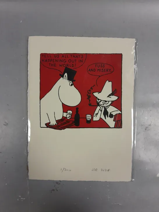 MOOMIN FUSS AND MISERY LIMITED EDITION ART PRINT #1/200