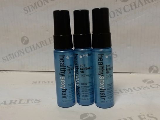 APPROXIMATELY 48 BRAND NEW HEALTHY SEXY HAIR SOY RENEWAL OIL ARGAN OIL 25ML RRP £230
