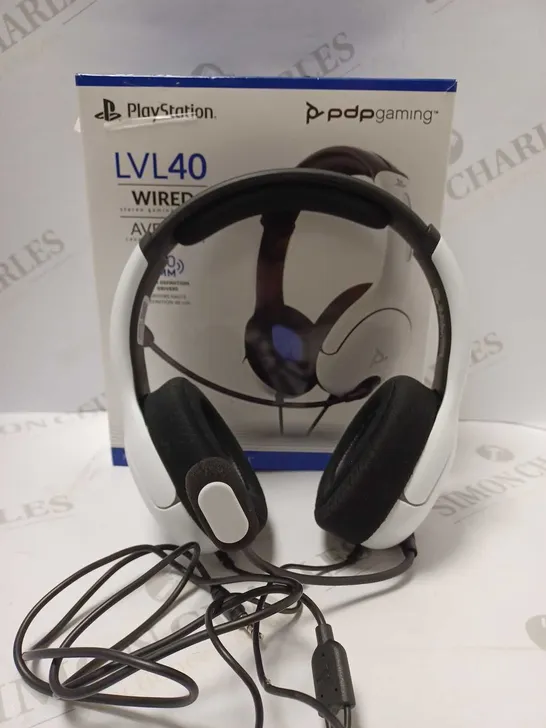 PDP GAMING PLAYSTATION 5 WHITE LVL 40 HEADSET