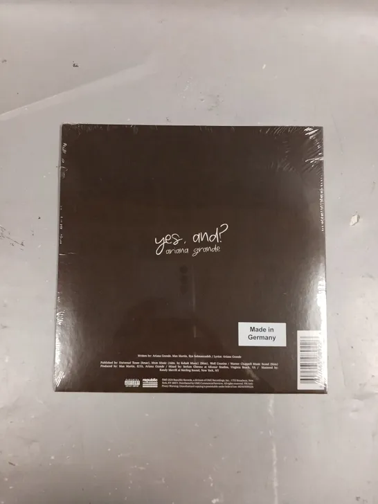 SEALED ARIANA GRANDE YES, AND? CLEAR VINYL