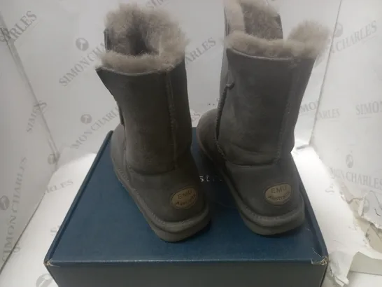 BOXED ANKAA CHARCOAL WATER RESISTANT BOOTS - SIZE 6