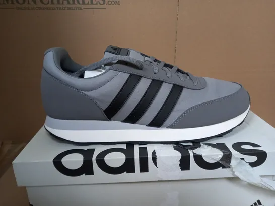 BOXED ADIDAS RUN 60S 3,0 TRAINERS IN GREY - SIZE 11