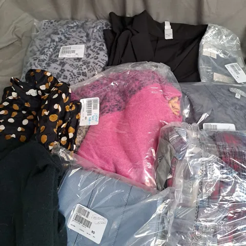 BOX OF APPROX 20 ASSORTED CLOTHING ITEMS TO INCLUDE - JUMPER, PYJAMAS, BAG ETC