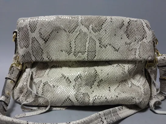 AIMEE KESTENBERG SNAKE SCALES BAG IN ALMOND