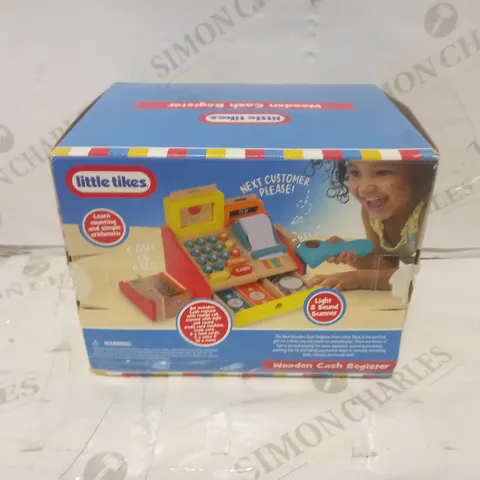 LITTLE TIKES WOODEN CASH REGISTER