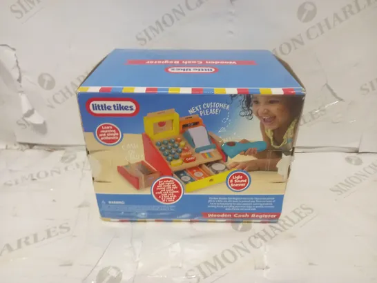 LITTLE TIKES WOODEN CASH REGISTER RRP £22.99