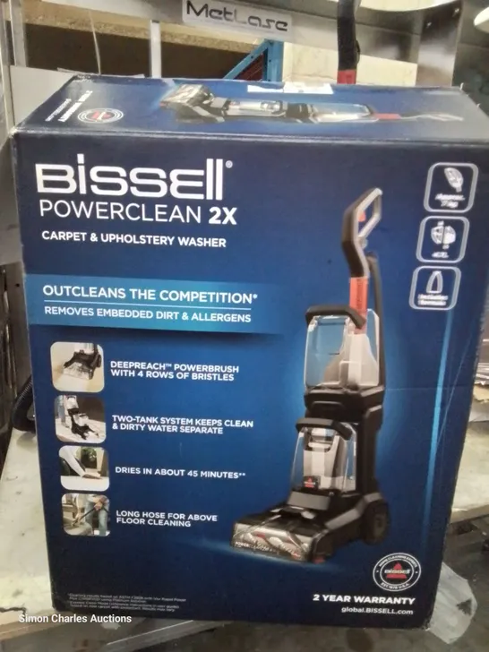 BOXED BISSELL POWERCLEAN 2X CARPET & UPHOLSTERY WASHER