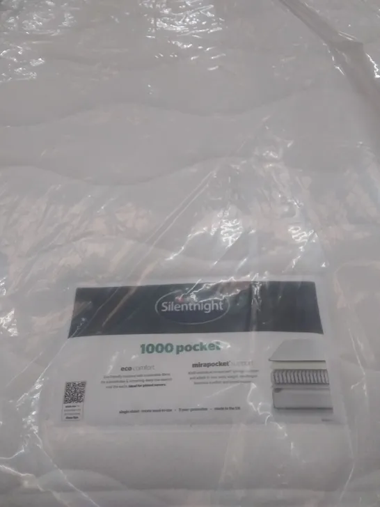 QUALITY BAGGED SILENTNIGHT ECO COMFORT POCKET SPRUNG 1000 SINGLE 3FT MATTRESS