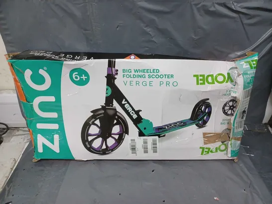 BOXED ZINC BIG WHEELED FOLDING SCOOTER VERGE PRO 