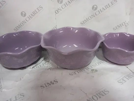 TEMP-TATIONS ALL A FLUTTER NESTING 1-2-3 BOWL SET