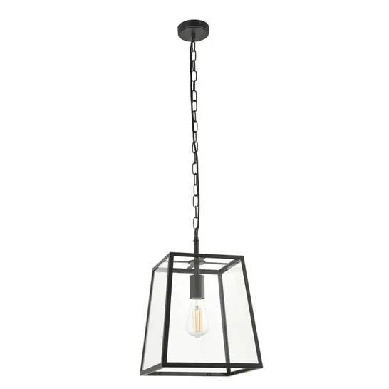 BOXED EDGEFIELD 1-LIGHT MATT BLACK LANTERN PENDANT (1 BOX)