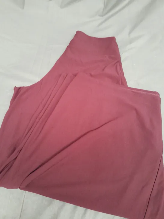 WYNNE LAYERS LADIES BURGUNDY WIDE LEG TROUSERS SIZE M