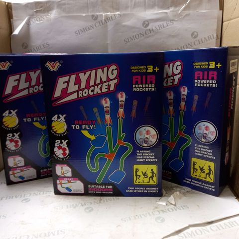 LOT OF 3 ASSORTED CYBRPENGK BOXED FLYING ROCKET GAME