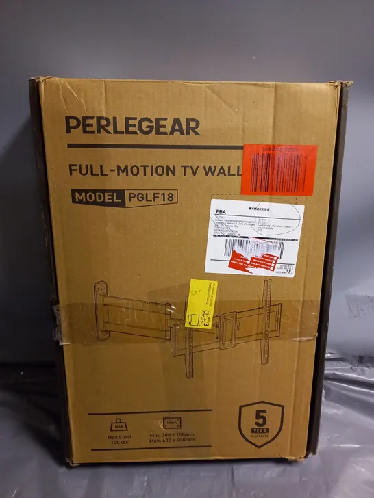 BOXED PERLEGEAR FULL MOTION TV WALL MOUNT