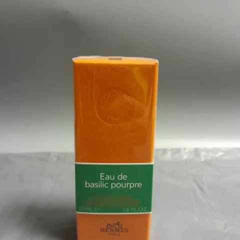 BOXED AND SEALED HERMES PARIS EAU DE BASILIC POURPRE EAU DE COLOGNE 50ML 