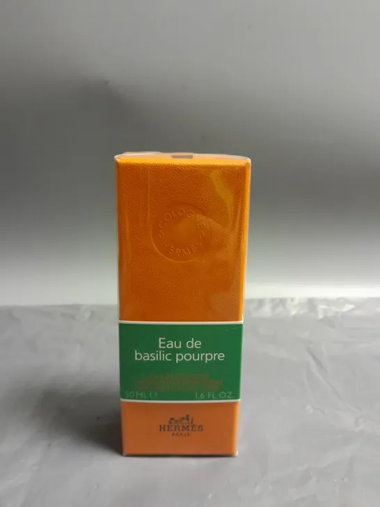 BOXED AND SEALED HERMES PARIS EAU DE BASILIC POURPRE EAU DE COLOGNE 50ML 