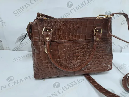 ASHWOOD CROC LEATHER MEDIUM MULTIWAY BAG 