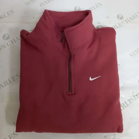 NIKE LIGHT RED QUARTER ZIP - XS