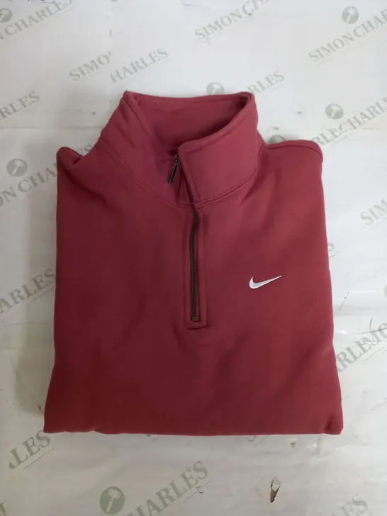 NIKE LIGHT RED QUARTER ZIP - XS