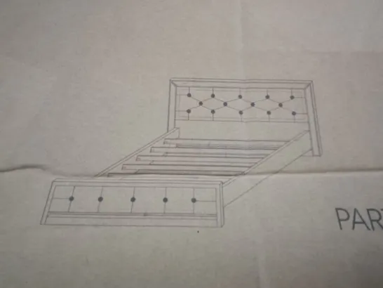 SOFIA 5FT BEDFRAME PARTS IN CREAM - BOXES 1,3 & 4 OF 4 ONLY