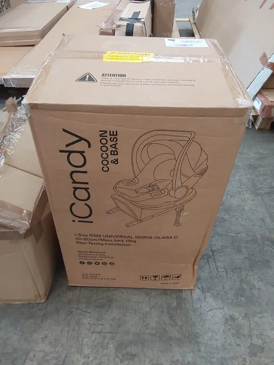 BOXED ICANDY COCOON CAR SEAT & BASE - LATTE 