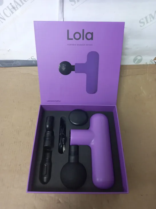 LOLA 4 SPEED HAND HELD MASSAGE GUN PURPLE