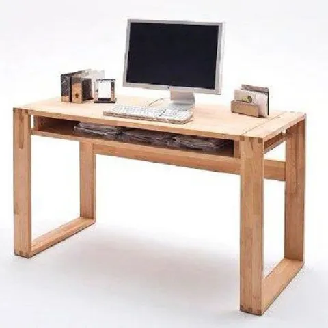 JASMIN SOLID CORE BEECH COMPUTER DESK WITH 1 SHELF 76X135CM (4 OF 5 BOXES)