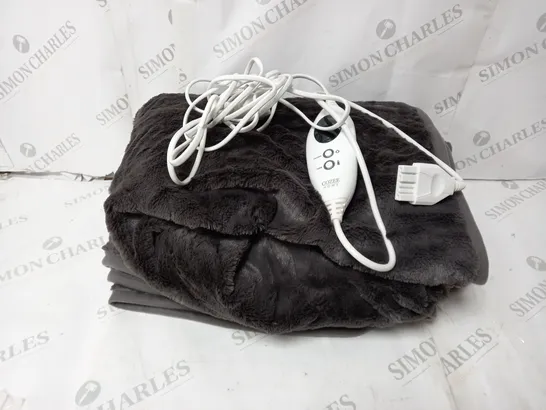  BOXED COZEE HOME HEATED BLANKET IN CHARCOAL 