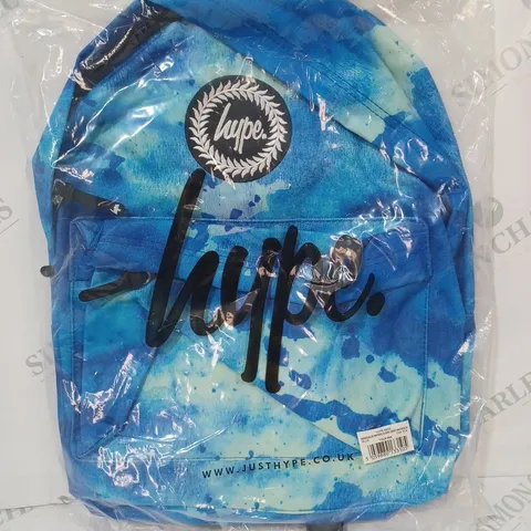 HYPE AW22 UNISEX BLUE WATERCOLOUR CREST BACKPACK