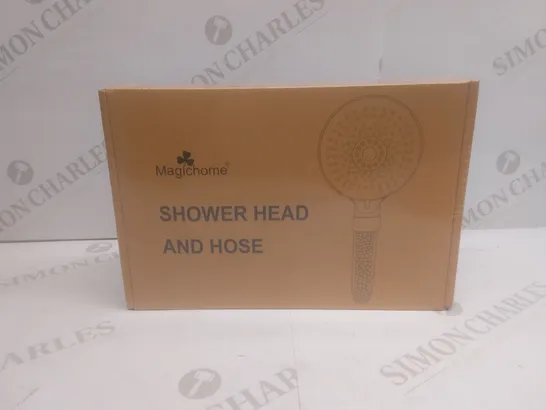 2 X BRAND NEW AND BOXED MAGICHOME SHOWER HEAD AND HOSE SETS