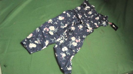 V BY VERY MINI BLUE FLORAL PLAY SUIT 2-3 YEAR 