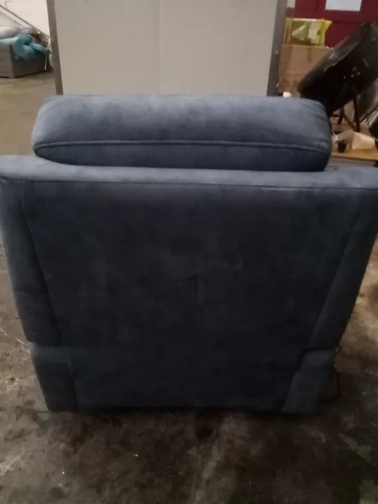 DESIGNER G PLAN MADE THORNBURY STINGRAY INDIGO RECLINING ARM CHAIR