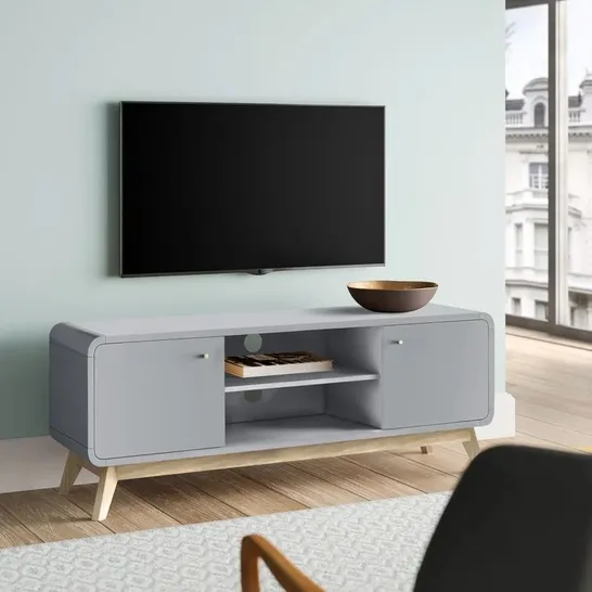 BOXED JUSTINE TV STAND FOR TVS UP TO 60" - GREY (1 BOX)