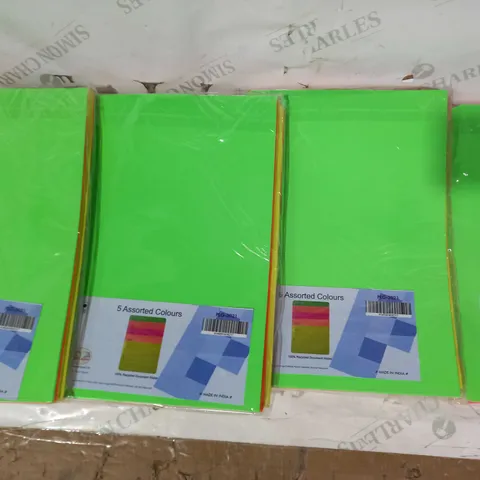 BOX OF APPROXIMATELY 5 ASSORTED PACKS OF DOCUMENT WALLETS IN ASSORTED COLOURS